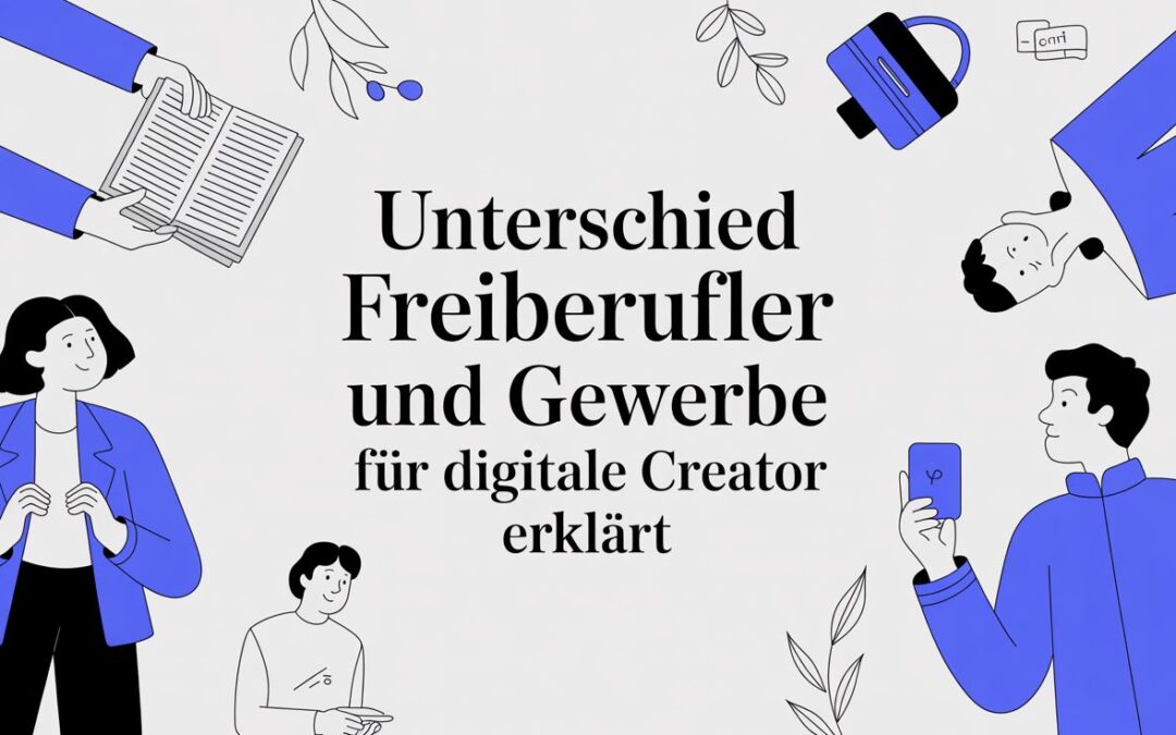 Unterschied freiberufler und gewerbe für digitale creator erklärt