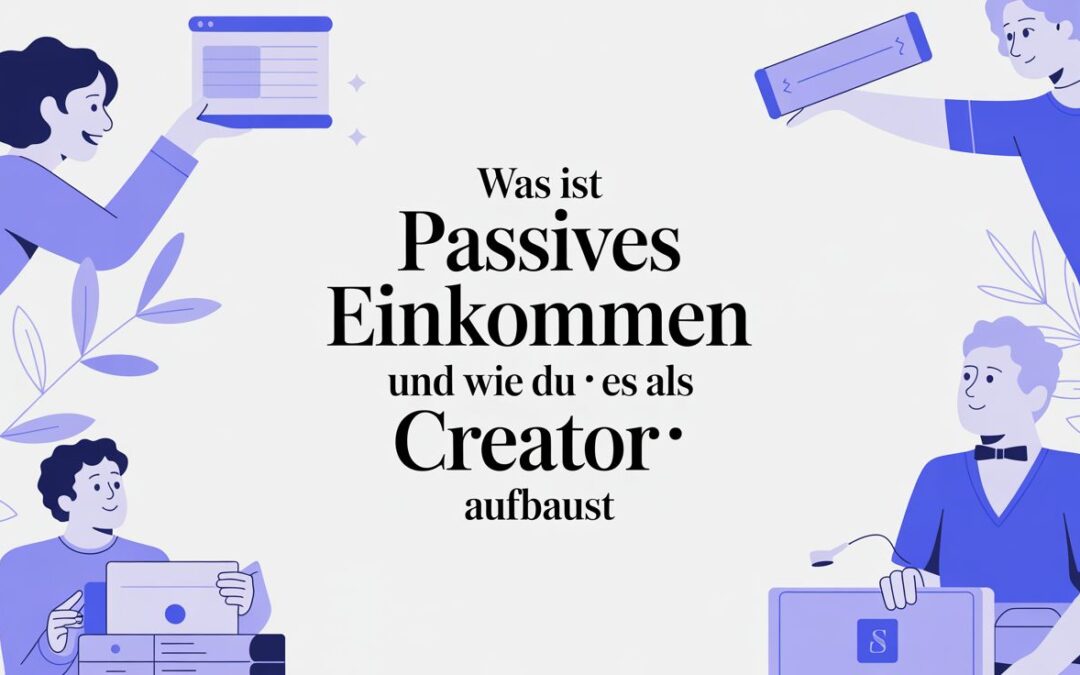 Was ist passives einkommen und wie du es als creator aufbaust