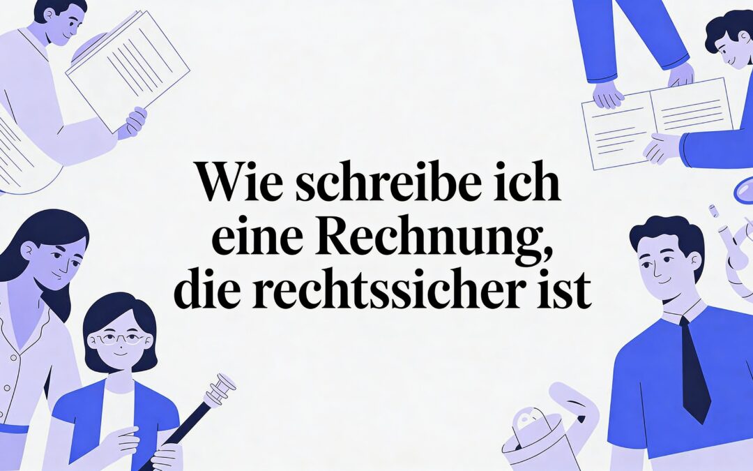 Wie schreibe ich eine Rechnung die rechtssicher ist